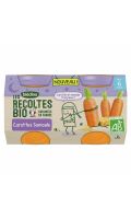 Plat bébé dès 6 Mois carottes & semoule Les Recoltes Bio