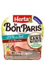 Le Bon Paris Jambon Sans Nitrite Broche sel réduit Herta