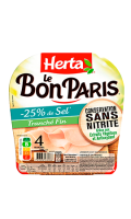Jambon blanc Sans Nitrite -25% de sel Le Bon Paris Herta
