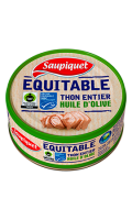 Thon entier huile d'olive extra vierge Équitable MSC Saupiquet Thon entier huile d'olive extra vierge Équitable MSC Saupiquet