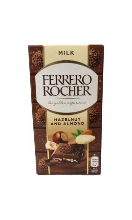 Tablette chocolat au lait et noisette Ferrero Rocher - 90g
