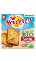 Biscottes 3 céréales 3 graines Bio Heudebert Biscottes 3 céréales 3 graines Bio Heudebert