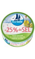 Thon entier à l'huile d'olive -25% sel Petit Navire