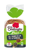 Pain de table aux graines de lin et tournesol Bio La Boulangère