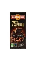 Chocolat bio noir 75% Alter Eco