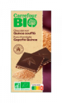 Tablette de chocolat noir bio quinoa soufflé Carrefour Bio