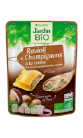 Plat cuisiné ravioli aux champignons et à la crème Bio Jardin Bio