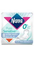 Serviettes hygiéniques ultra nuit plus pure sensitive Nana