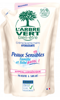 Recharge Crème-lavante écologique Peaux sensibles L'Arbre Vert