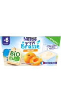 Dessert bébé dés 6mois,abricot Bio P'tit Brasse