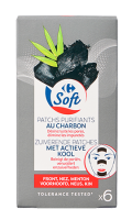 Patchs purifiants au charbon Carrefour Soft